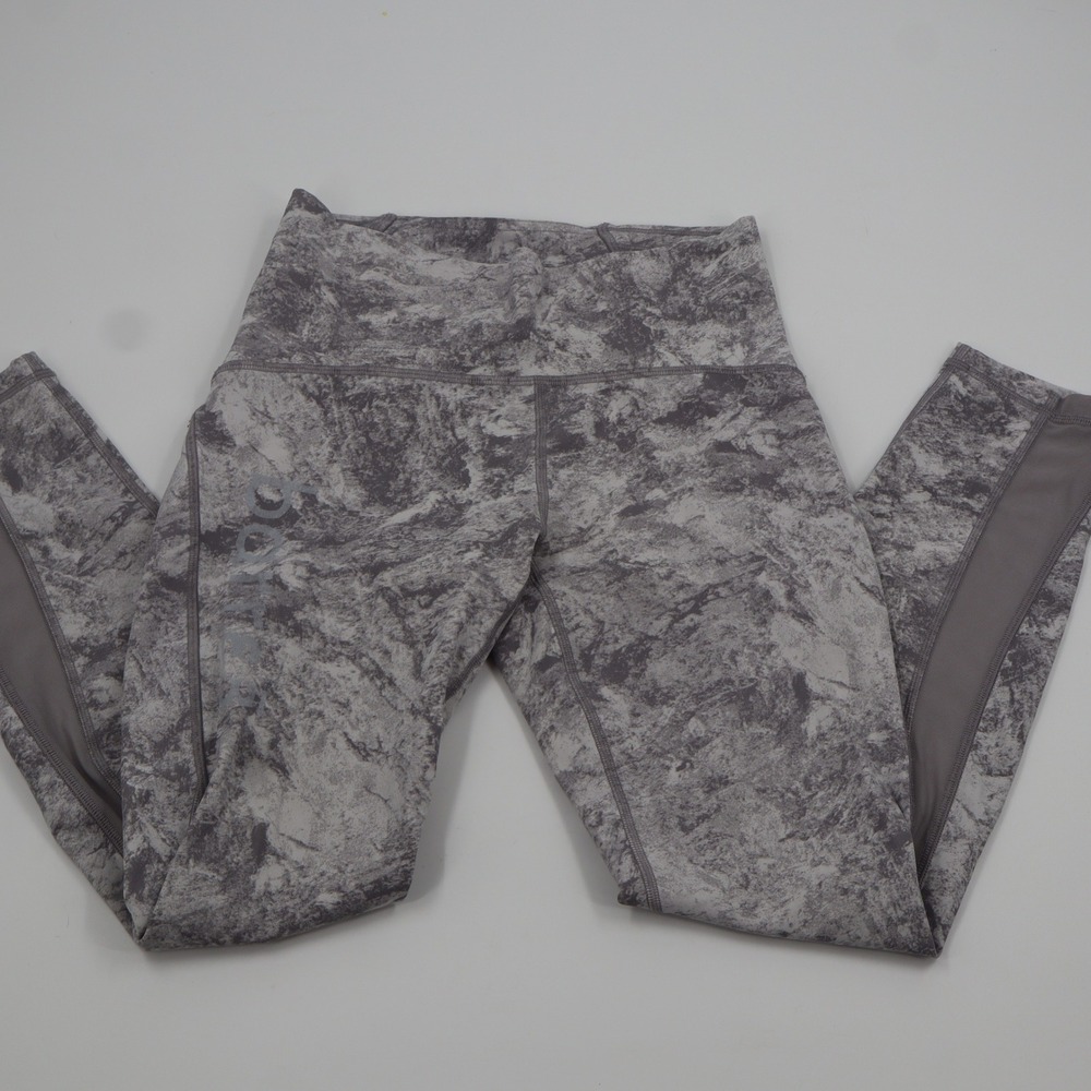 Lululemon Leggings Womens 6 Gray Marble High Rise Mesh Barre 25 Inseam W5BZ4S